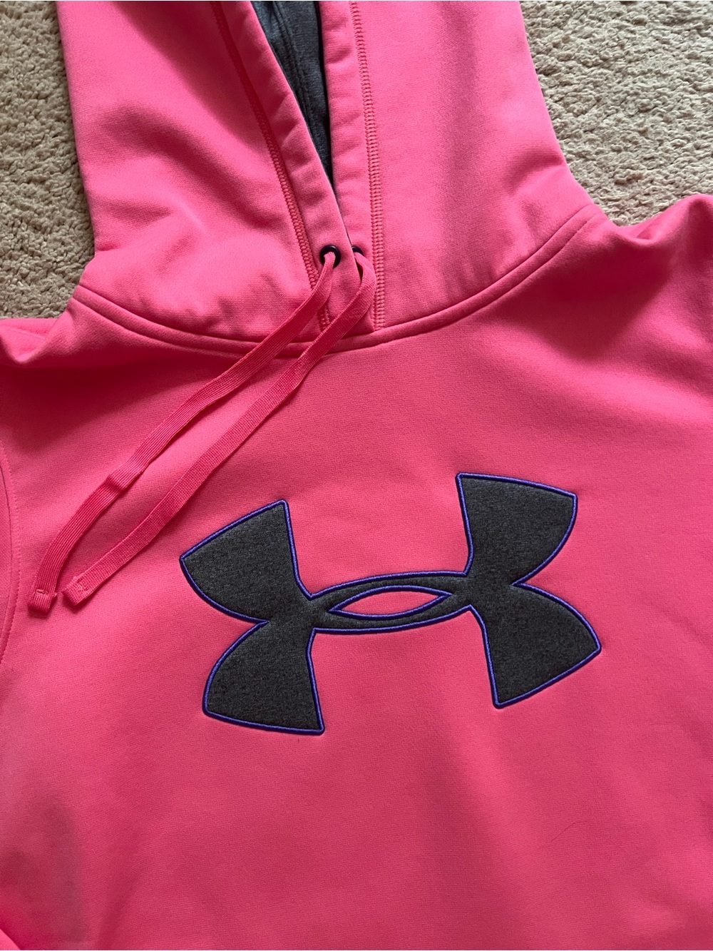 Under Armour Pink Junior Logo Hoodie